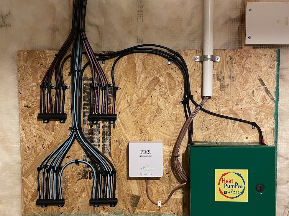 A zoning panel wired clean on a new build